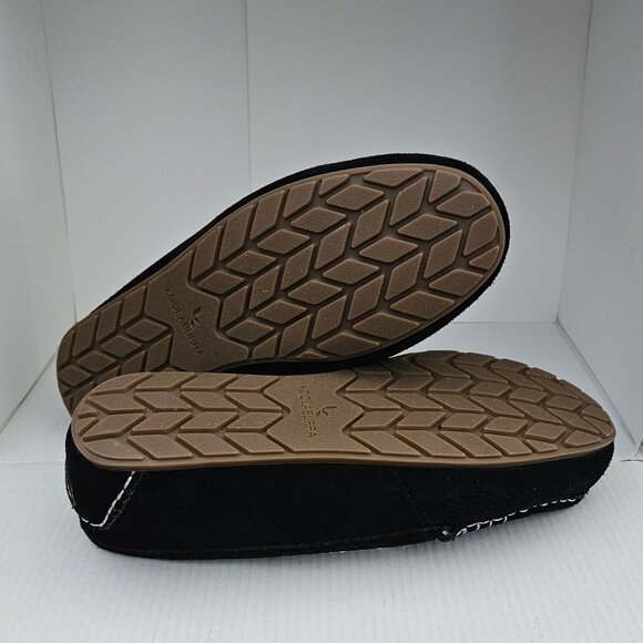 Koolaburra by UGG Moccasin Slippers Womens 7 Black Suede Lezy Faux Fur - Picture 7 of 7
